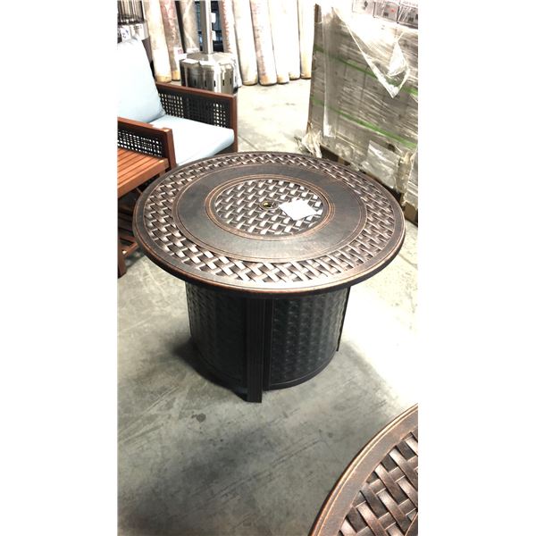ANTIQUE BRONZE - PARAMOUNT ROUND FIRE PIT TABLE - MDL:FPT19114 *IN BOX*