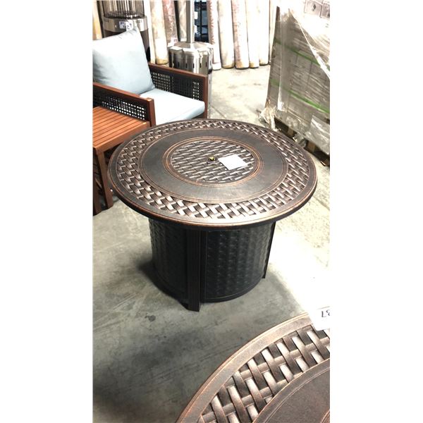 ANTIQUE BRONZE - PARAMOUNT ROUND FIRE PIT TABLE - MDL:FPT19114 *IN BOX*