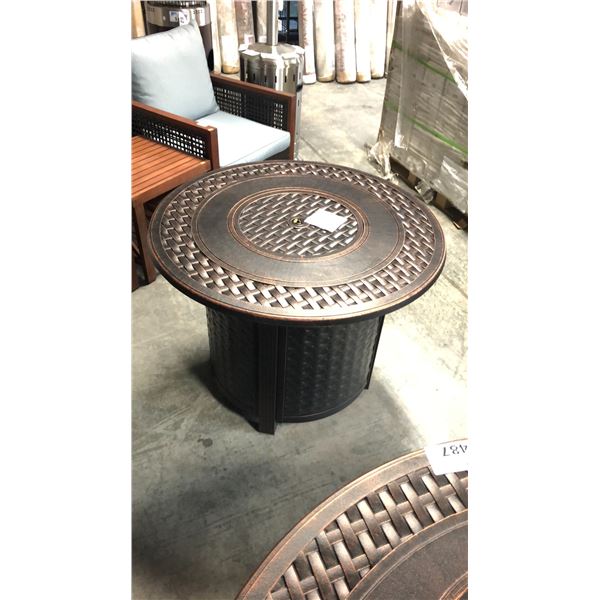ANTIQUE BRONZE - PARAMOUNT ROUND FIRE PIT TABLE - MDL:FPT19114 *OUT OF THE BOX*