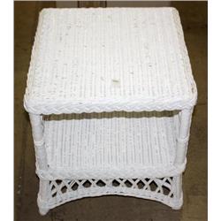 White Wicker Table