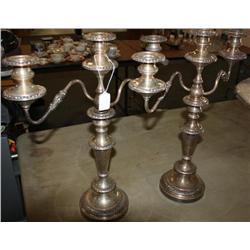 Pair of Silver Plated Candelabras