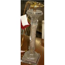 Lead Crystal and Stone Lamp