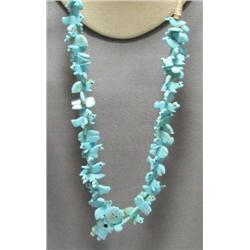 Santo Domingo Pueblo Turquoise Fetish Necklace