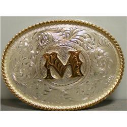 Belt Buckle with Letter M in Middle