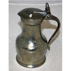 Signed French Pewter  Flagon Tankard