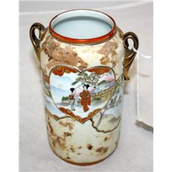 C. 1900 Hand Painted Japanese Geisha Vase