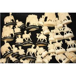 c. 1800's Carved Ivory 31 pcs.