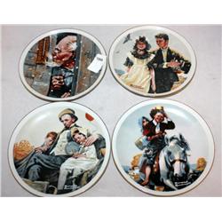 4 Collectible Norman Rockwell Plates