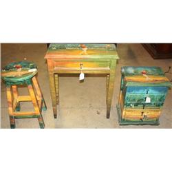 3 pc. Set of Golfer Furniture Art