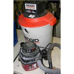 Ridgid Wet/Dry Vac 8 Gal With 1 Gal Vac