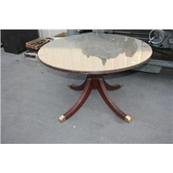 48 Round Table With Glass"