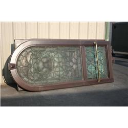 3 Arched Panels With Cathedral Lead Glass