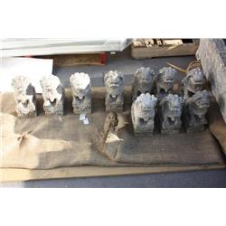 Lot Of 10 11 Stone Gargoyles"