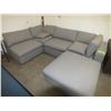Image 1 : 5pc Grey Fabric Sofa Set