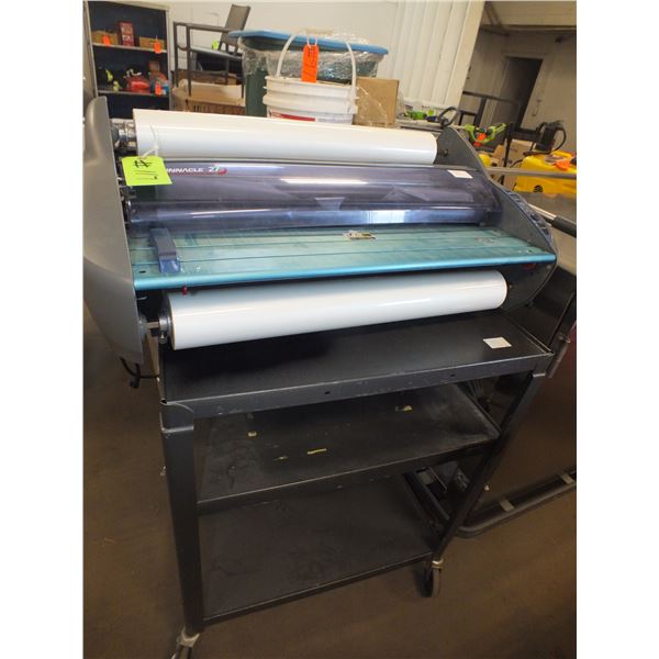 Laminator w/ Metal Cart On Wheels