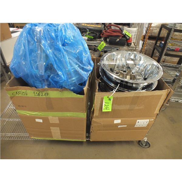 2 Boxes Of Plastic Hub Caps