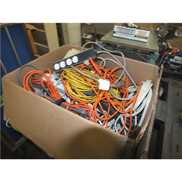Box Of Extension Cords & Power Bars