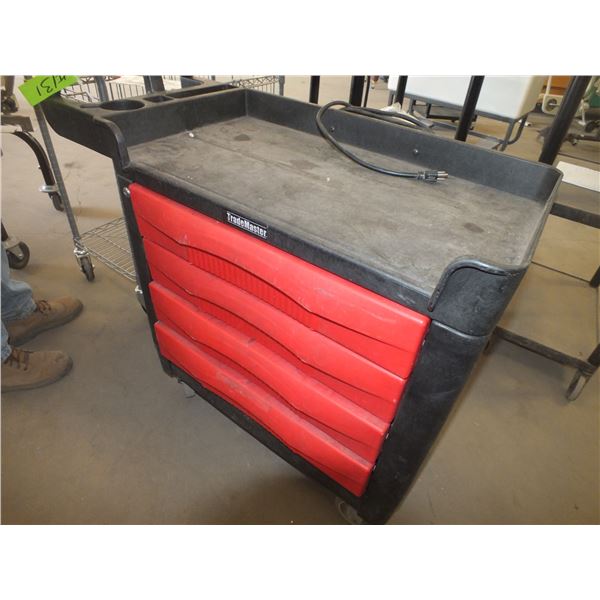 Plastic Tool Cart On Wheels