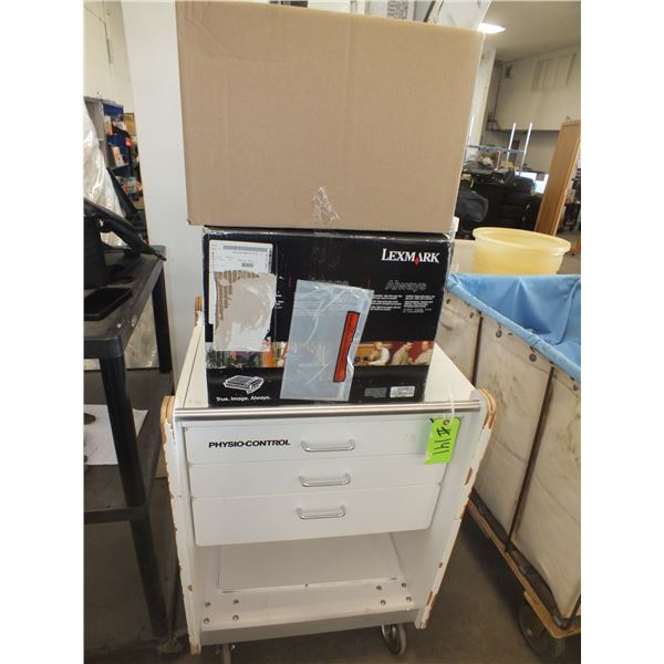 Wooden Storage Cart w/ Assorted Toner