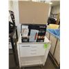 Image 1 : Wooden Storage Cart w/ Assorted Toner