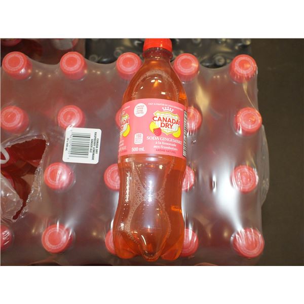 24 500 ml Bottles Of Canada Dry Raspberry Lemonade