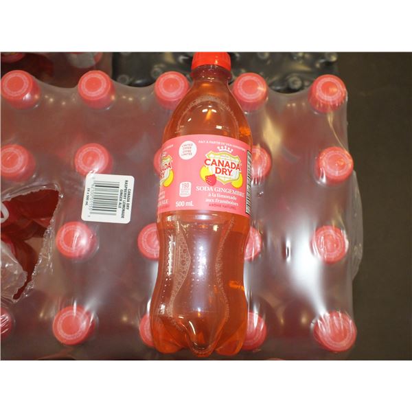 24 500 ml Bottles Of Canada Dry Raspberry Lemonade