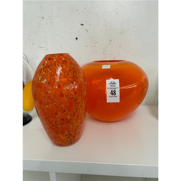 Contemporary Orange Vases - 2