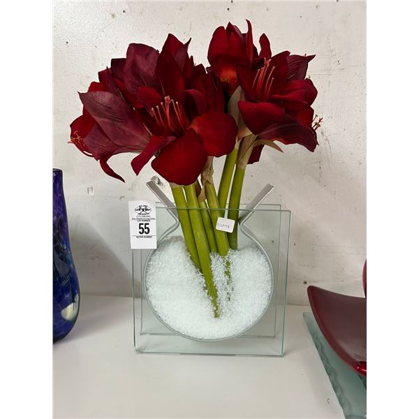 Contemporary Glass Floral Centerpiece