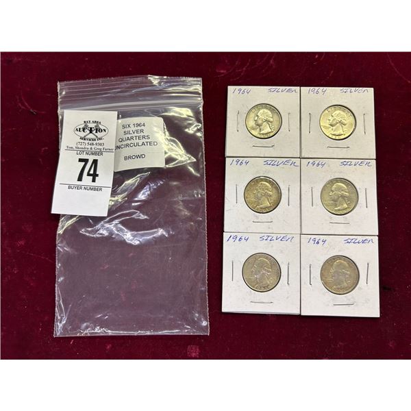 6 Silver Uncirculated Quarters