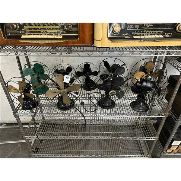9-Small Vintage Fans - 9 X $