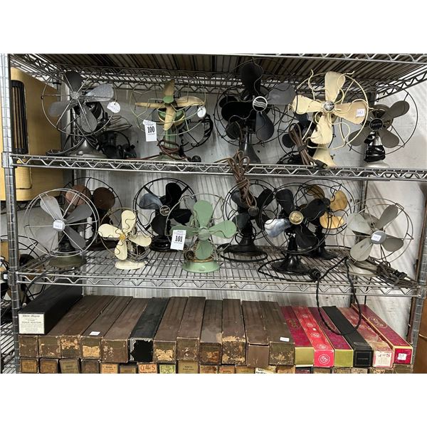 9-Small Vintage Fans - 9 X $