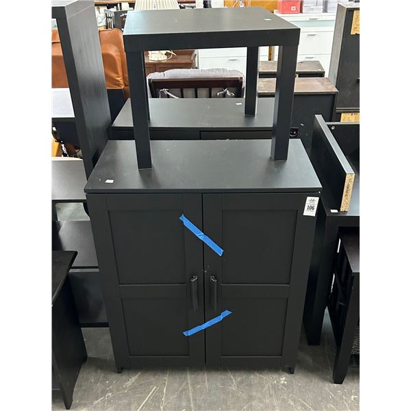 Mocha Cabinets 2 w/End Table
