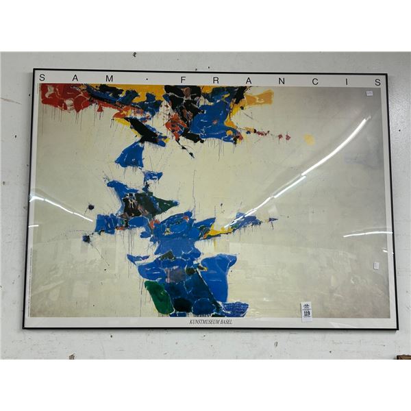 Framed Abstract Poster Signed Francis Kunstmuseum Basel