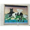 Image 1 : Framed Colorful Wall Art Black Panther by Roul Del Rio - 24  X  24