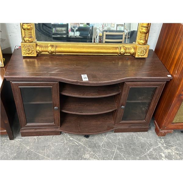 Oak Style Glass Door Console