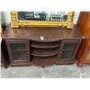 Image 1 : Oak Style Glass Door Console