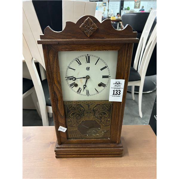 Small Mahogany Pendulum Mantle Clock