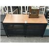 Image 1 : Mesh Metal Base Wood Top Cabinet