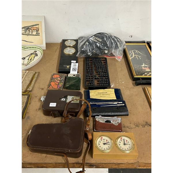 Vintage Camera, Protractor, Spectacles, Barometer, Game