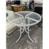 Image 1 : White w/Glasstop Patio High Bar Table