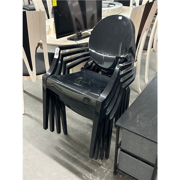 Contemporary Plastic Armchairs - Set of 4