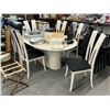 Image 1 : Italian Style Contemporary Pickled Oak Dining Table w/6 Chairs