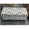 Image 2 : Blue/Gray Padded Storage Bench