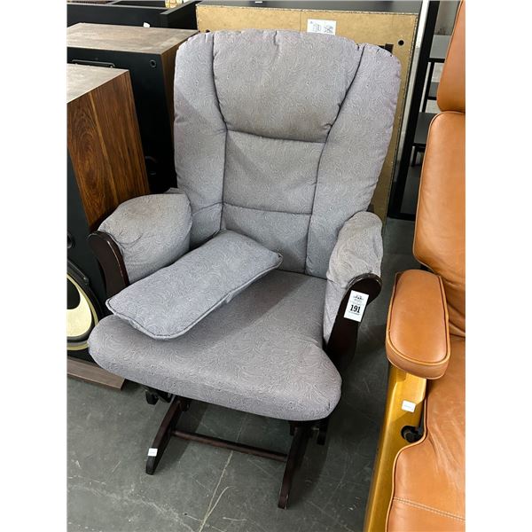 Black w/Gray Pad Glider Rocker