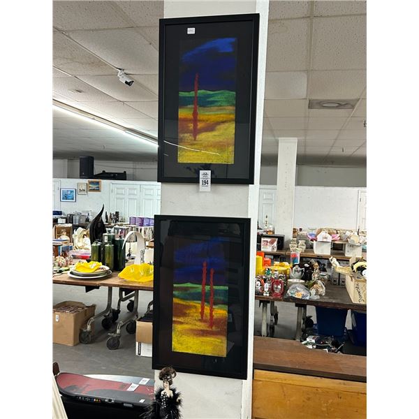 Abstract Wall Art - Pair - Artist Signed