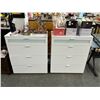 Image 1 : Contemporary White Mica Dressers - Pair