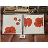 Image 1 : Framed Floral Wall Art Artist Signed - Set of 2, Small