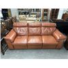 Image 1 : Brown Leather Power Reclining Sofa