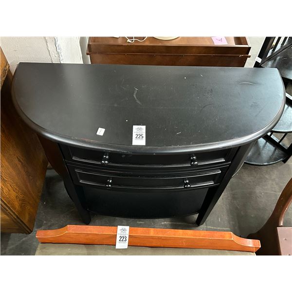 Mocha Half Moon 2 Drawer Hall Table