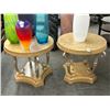 Image 1 : Ornate Decorator Burl End Tables - Pair